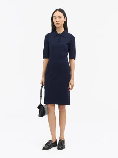Tiger Of Sweden Slim-fit Knitted Rayen Dress In Blue