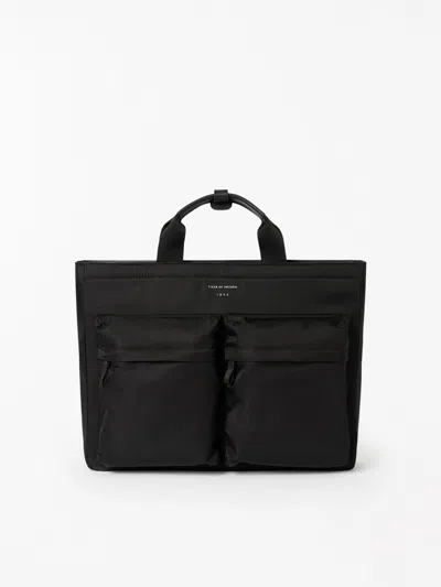 Tiger Of Sweden Sonor Fabric Laptop Bag In Black