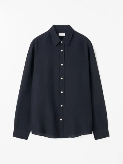 Tiger Of Sweden Spenser Casual Linen Shirt In Black