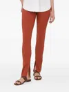 Tiger Of Sweden Split-hem Slim-fit Trousers In Orange