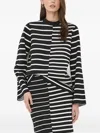 Tiger Of Sweden Stripe Crew-neck Sweater In Black