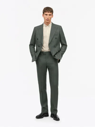 Tiger Of Sweden Tenser Rws Straight Wool Trousers In Gray