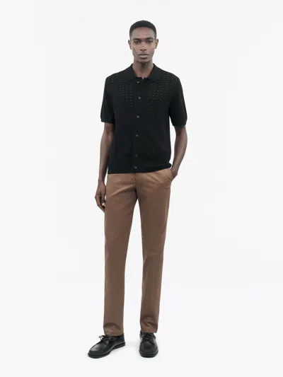 Tiger Of Sweden Tenuta C Cotton Chino Trousers In Black
