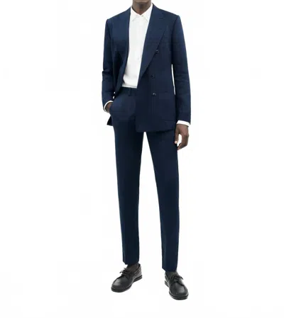 Tiger Of Sweden Tenuta Classic Slim Fit Linen Trousers In Midnight Blue