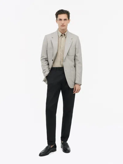 Tiger Of Sweden Tenuta P Cotton Blend Chino Trousers In Black