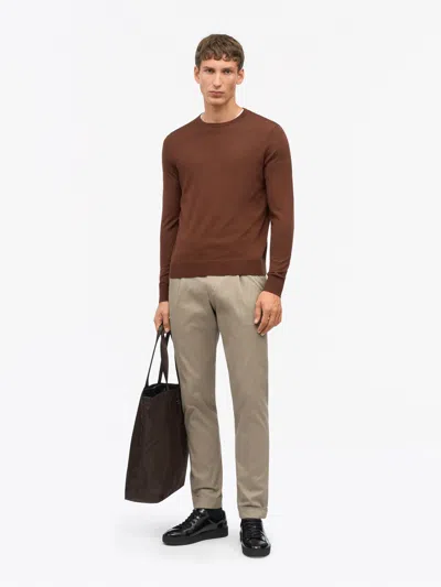 Tiger Of Sweden Tenuta P Slim-fit Cotton Chinos In Brown