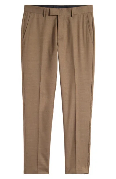 Tiger Of Sweden Tenuta Slim Fit Wool Dress Pants In Dusty Brown