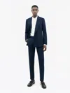 Tiger Of Sweden Tenuta Straight Linen Trousers In Midnight Blue