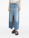 Tiger Of Sweden Tillis Denim Split Maxi Skirt In Blue