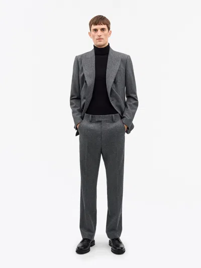 Tiger Of Sweden Tommie Pinstripe Wool Trousers In Silver