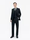 Tiger Of Sweden Tommie Straight Wool Trousers In Black