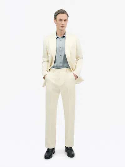 Tiger Of Sweden Tommie Straight Wool Trousers In Offwhite