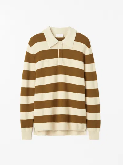 Tiger Of Sweden Tweedy Merino Wool Rugby Shirt In Brown