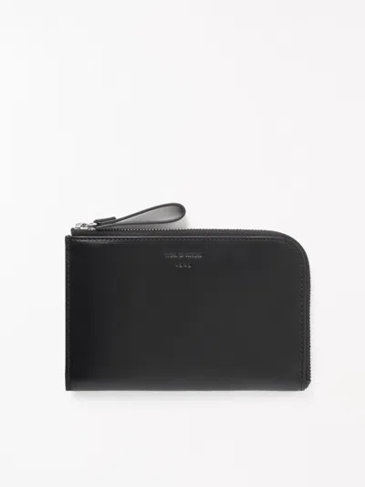 Tiger Of Sweden Unu Small Leather Wallet In Black