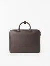Tiger Of Sweden Valise L Large Leather Bag In Brown