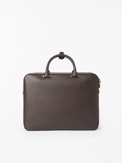 Tiger Of Sweden Valise L Large Leather Bag In Brown