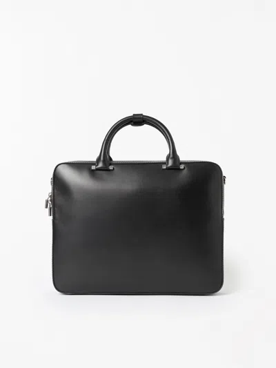 Tiger Of Sweden Valise Leather Office Bag In Brown