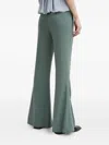 Tiger Of Sweden Veira Flared Pocket-detail Trousers In Green