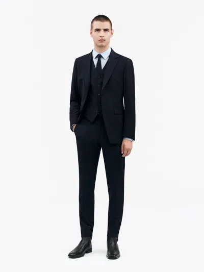 Tiger Of Sweden Wayde Polyester-wool Blend Waistcoat In Black