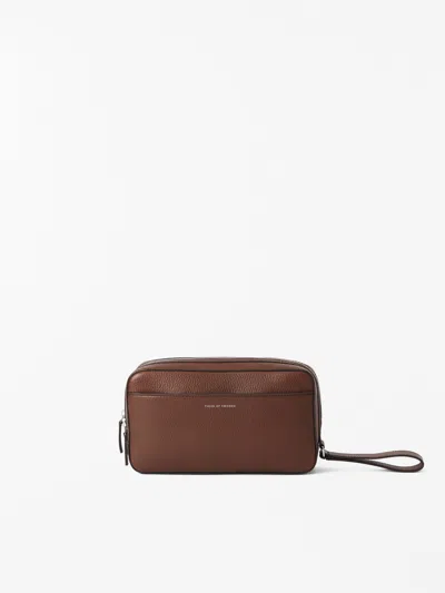 Tiger Of Sweden Wes Leather Wash Bag