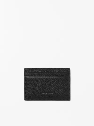 Tiger Of Sweden Wharf Leather Card Holder In Black