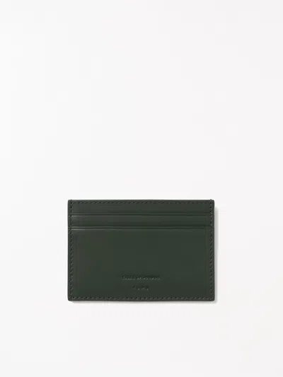 Tiger Of Sweden Wharf Leather Cardholder In Green