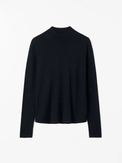 Tiger Of Sweden Winnie Mock Neck Pullover In 284 Light Ink