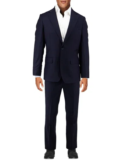 Tiglio Luxe Men's Modern Fit Wool Suit In Blue