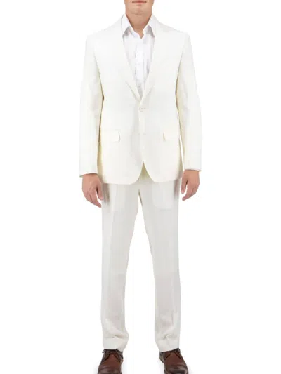 Tiglio Luxe Men's Perennial Novello Modern Fit Wool Suit In Off White