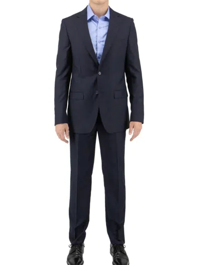 Tiglio Luxe Men's Slim Fit Wool Suit In Navy