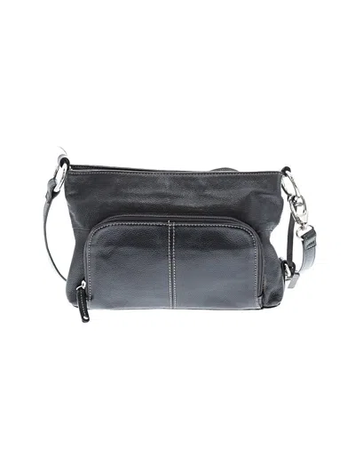 Pre-owned Tignanello Leather Crossbody Bag In Black
