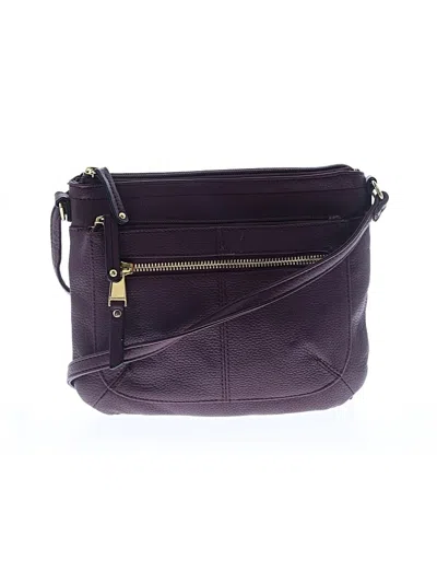 Pre-owned Tignanello Leather Crossbody Bag In Burgundy