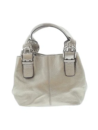 Pre-owned Tignanello Leather Satchel In Gray