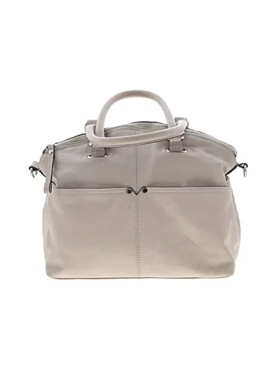 Pre-owned Tignanello Leather Satchel In White