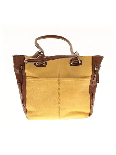 Pre-owned Tignanello Leather Shoulder Bag In Yellow