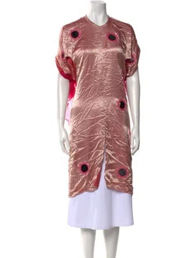 Pre-owned Tigra Tigra Printed Crew Neck Tunic In Neutral