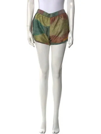 Pre-owned Tigra Tigra Silk Mini Shorts In Green