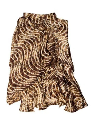 Pre-owned Tigra Tigra Silk Mini Skirt In Multicolor