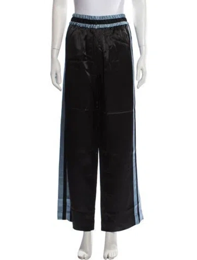 Pre-owned Tigra Tigra Silk Wide Leg Pants In Black