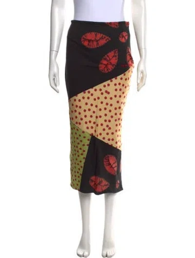 Pre-owned Tigra Tigra Tie-dye Print Midi Length Skirt W/ Tags In Multi