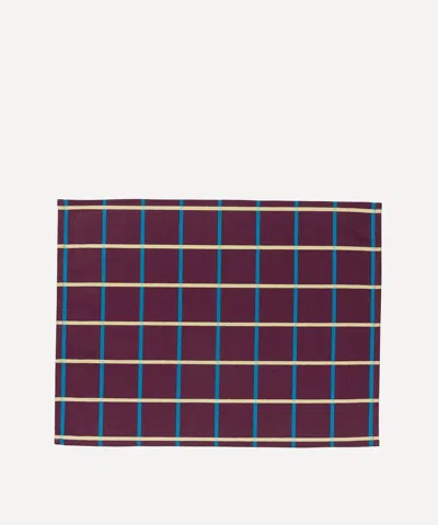 Tiipoi Yantra Placemat Burgundy And Blue Set Of Two