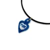 Tiké Jewels Women's Blue Sacred Heart Rebel Porcelain Choker Necklace - Gold Plated In Gold