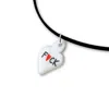Tiké Jewels Women's White Sacred Heart Rebel Porcelain Choker Necklace - Sterling Silver In Silver