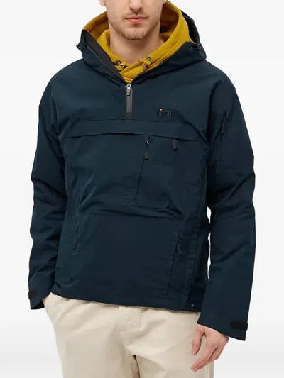 Tilak Odin Hooded Half-zip Jacket In Blue