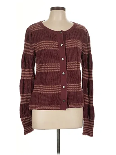 Pre-owned Tildon Cardigan Sweater In Burgundy
