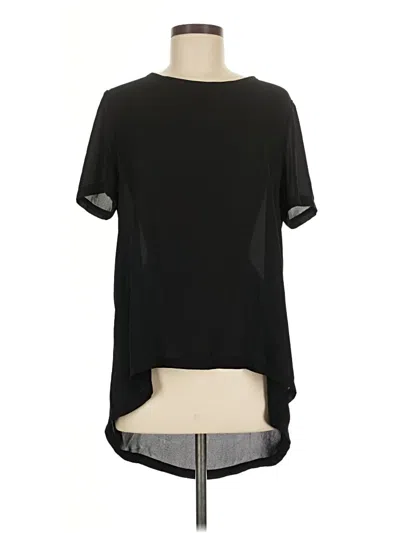 Pre-owned Tildon Short Sleeve Top Black Keyhole Neckline Tops