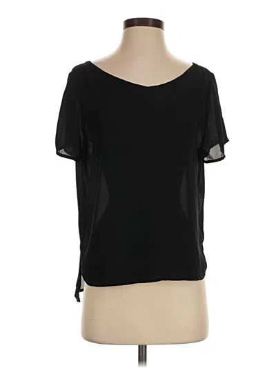 Pre-owned Tildon Short Sleeve Top Black Scoop Neck Tops