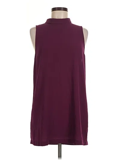 Pre-owned Tildon Sleeveless Blouse In Burgundy
