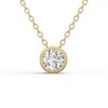 Tilla 0.25 Ct Lab Grown Round Diamond Bezel Passthru Setting Pendant In Gold