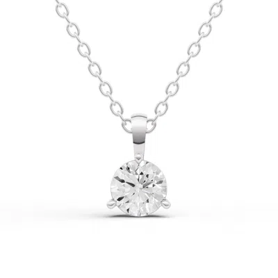 Tilla 0.33 Ct 3 Prong Martini Lab Grown Diamond Solitaire Pendant In Metallic